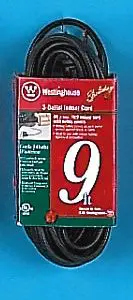 9 Foot Green Wire Indoor Extension Cord