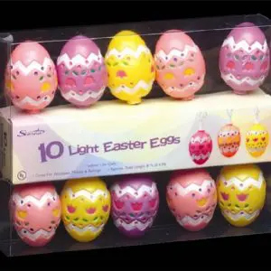 10 Light Plastic Easter Egg Set