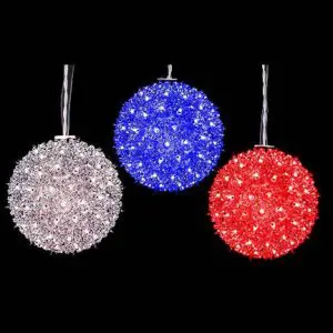Red White Blue LED Sphere Set