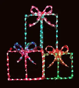 Colorful holiday display boxes