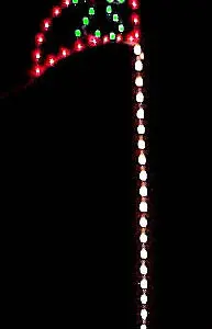 Christmas candy cane light display