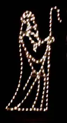 Festive shepherd light silhouette
