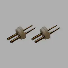 Two pin connectors close-up view