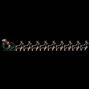 Santa's sleigh with reindeer lights