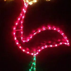 Flamingo with Santa Hat