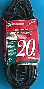 20 Foot Indoor Extension Cord