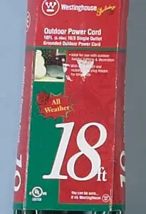 18 Foot Outdoor Extension Cord