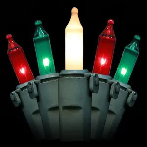 Traditional Red Green White Mini Lights