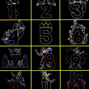 Lighted LED 12 Days of Christmas