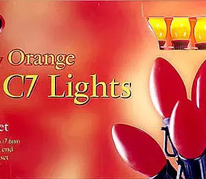 C7 Orange Halloween Lights