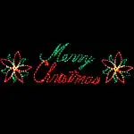 Merry Christmas Sign w Poinsetta's