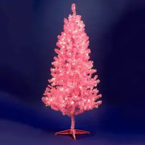 Prelit Pink Christmas Tree