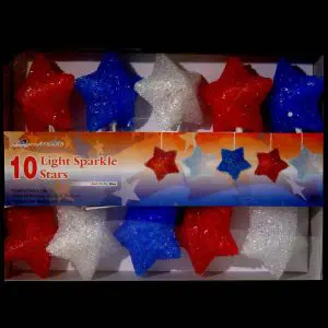 Lighted Red White Blue Stars