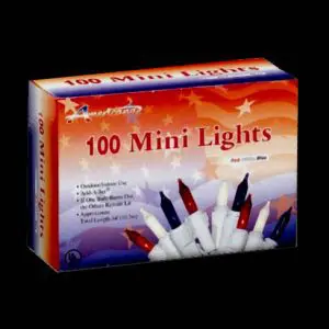 100 Red White Blue Mini Light Set