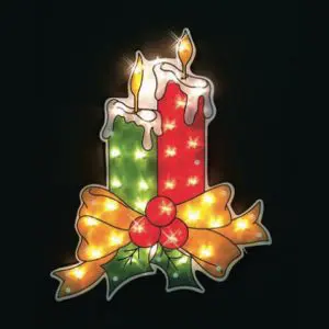 Lighted Window Candle Display
