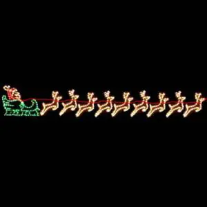 Santa Small Sleigh with 9 Reindeer
