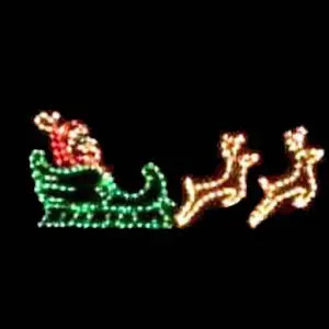 Small Santa Sleigh with Reindeer