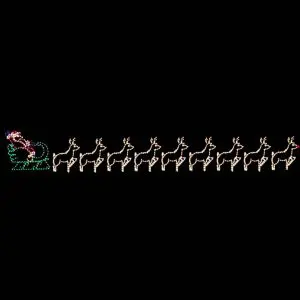 Santa's Large Sleigh with 9 Reindeer