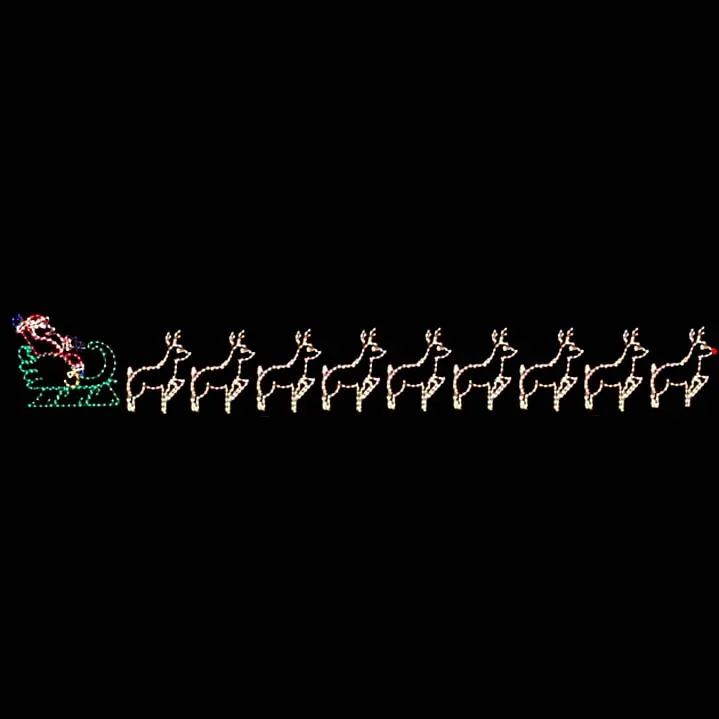 Santa's Large Sleigh with 9 Reindeer
