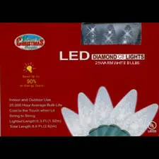 C9 Warm White LED 25 Bulb String
