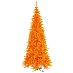 7.5' Orange Prelit Christmas Tree