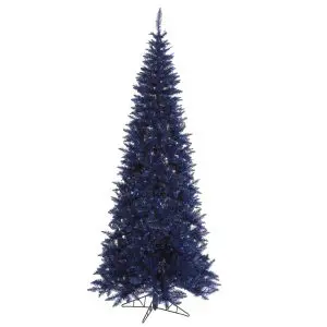 7.5 Navy Blue Prelit Christmas Tree