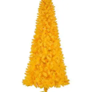 Yellow Prelit Christmas Tree