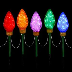 Set of 5 LED Driveway Lawn Stakes