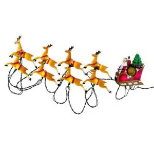 Reindeer and Santa Sleigh Lights