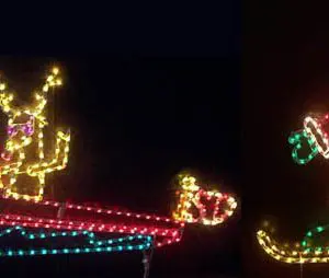 Deer pulling Santa Water Skiing