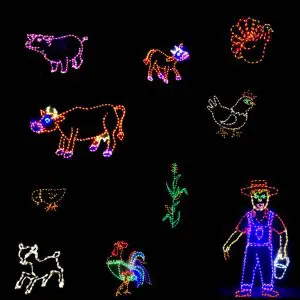 LED Christmas Farm Scene
