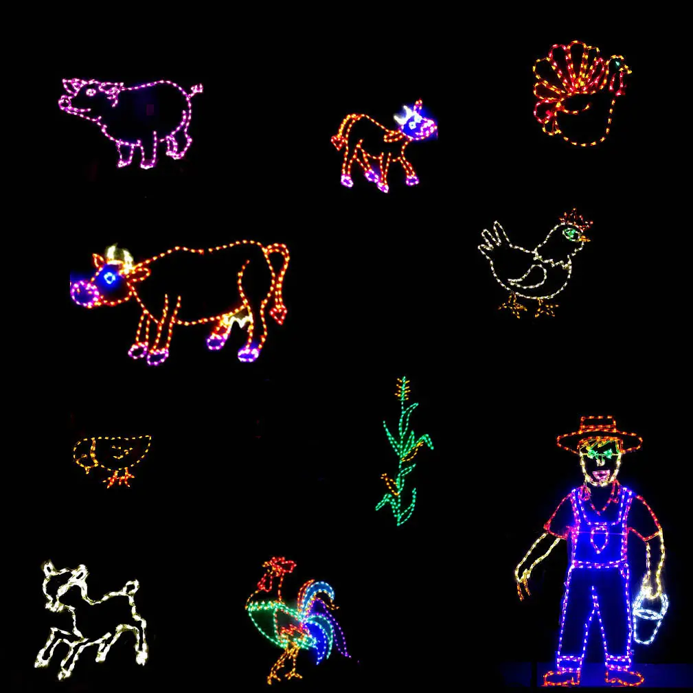 LED Christmas Farm Scene