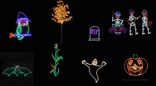 Spooky themed light art