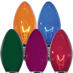 Colorful Christmas light bulbs