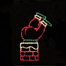 Christmas lights with Santa theme