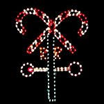Festive candy cane decoration lights