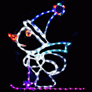 Animated Skiing Snowman