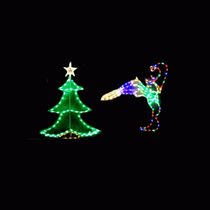 Elf Trimming Tree