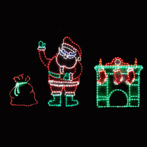 Santa by the Fireplace