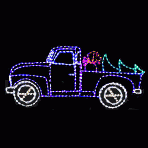 Old Truck w Dog and Tree