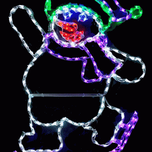 Ice Skating Snowman