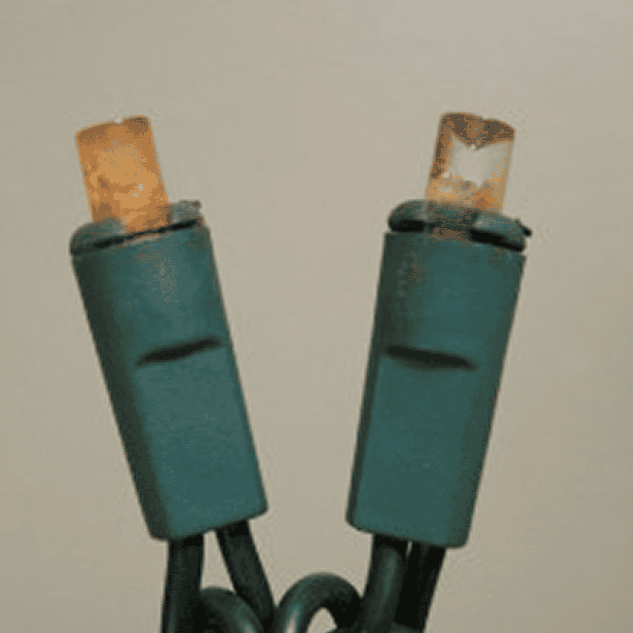 Worn-out electrical cords detail